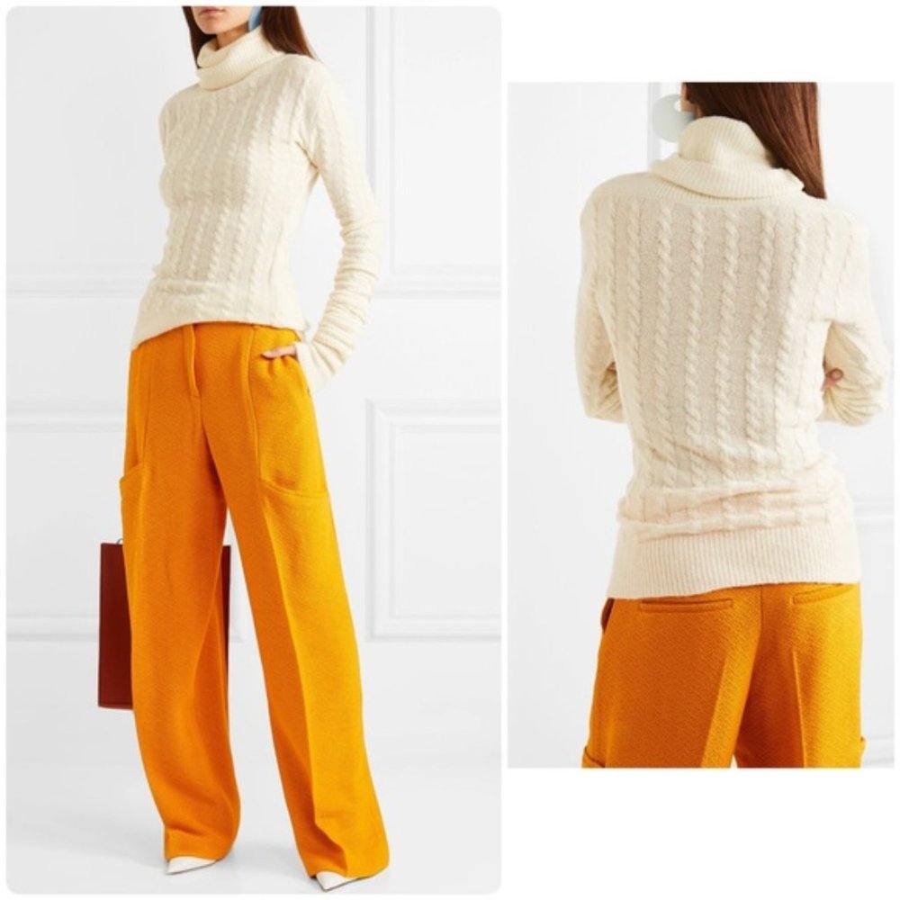 Sofia cable-knit alpaca-blend turtleneck sweater